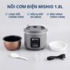 Hình ảnh chi tiết: Nồi Cơm Điện Lòng Niêu Mishio MK411 – Dung tích 1 Lít 8