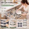 Hình ảnh chi tiết: Bộ Nồi Chảo Chống Dính 21 Món Mishio MK469 – Trắng Kem Thanh Lịch, An Toàn Chuẩn FDA