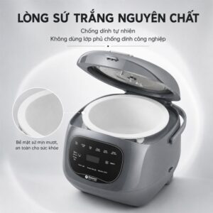 Nồi cơm điện lòng sứ dưỡng sinh 1.2L Mishio MK381