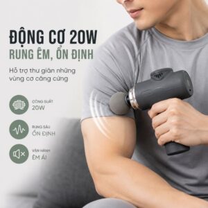 Súng Massage Cầm Tay KACHI MK466 Công Suất 20W - 4 Đầu Massage thư giãn Cơ Sâu