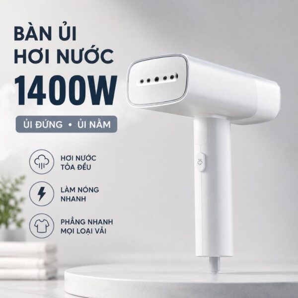 Bàn ủi hơi nước cầm tay Kachi MK464 1400W | Ủi nhanh, nhỏ gọn