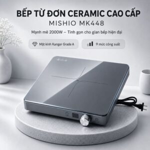 Bếp Từ Đơn Mishio MK448 Công Suất 2000W - Mặt Kính Kanger Hạng A