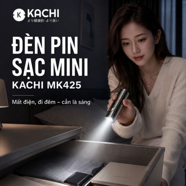 Đèn Pin Sạc Đa Năng Kachi MK425: Soi Rọi Mọi Hành Trình, Bừng Sáng Mọi Cuộc Vui