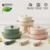 Hình ảnh chi tiết: Bộ 3 Nồi Chảo Đá Gốm Chống Dính Mishio 5 Món – Tay Cầm Tháo Rời, Không Chứa PFAS/PTFE/PFOA, Dùng Mọi Loại Bếp MK
