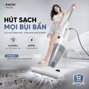 Máy Hút Bụi Cầm Tay Kachi MK438 600W - Lực Hút Mạnh Mẽ, Thiết Kế Linh Hoạt, Sạch Mọi Ngóc Ngách