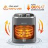 Hình ảnh chi tiết: Nồi chiên không dầu 6L Mishio MK408 – Màu Xám Sang Trọng, Bảo Hành 24 Tháng