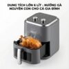 Hình ảnh chi tiết: Nồi chiên không dầu 6L Mishio MK408 – Màu Xám Sang Trọng, Bảo Hành 24 Tháng