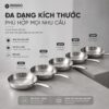 Hình ảnh chi tiết: Chảo Inox đáy từ 3 Lớp Mishio (Size 22, 24, 26, 28, 30cm) MK433, MK434, MK435, MK436, MK437 – Đúc Nguyên Khối, Đáy Từ, An Toàn Vượt Trội