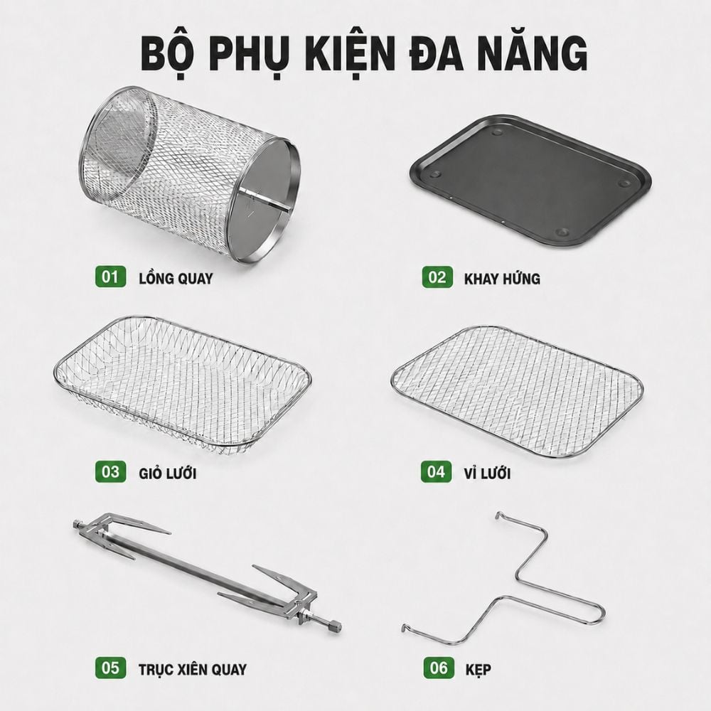 Nồi chiên không dầu Mishio MK474 12L
