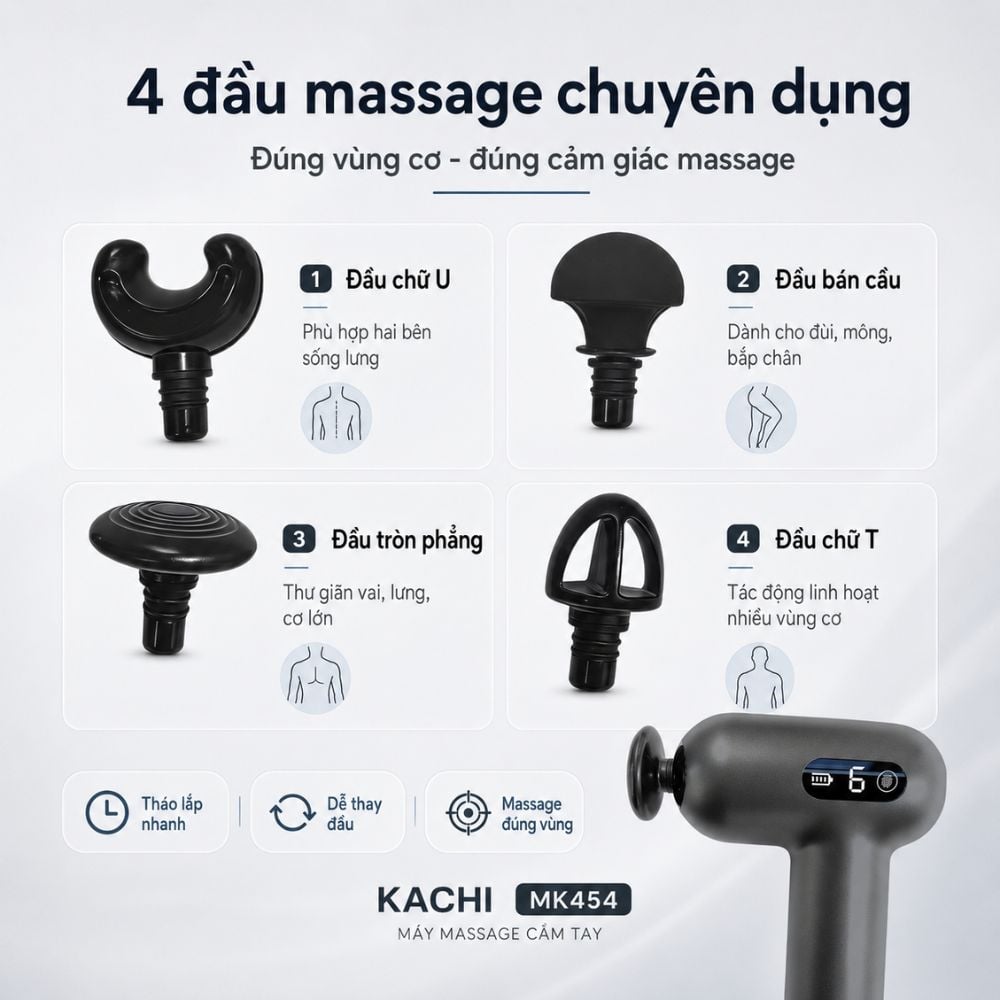Súng massage Kachi MK454 cầm tay