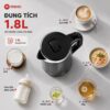 Hình ảnh chi tiết: Bình đun siêu tốc Mishio MK403 / MK461 dung tích 1.8L vỏ nhựa cách nhiệt chống bỏng