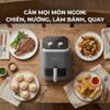 Hình ảnh chi tiết: Nồi chiên không dầu 6L Mishio MK408 – Màu Xám Sang Trọng, Bảo Hành 24 Tháng