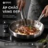 Hình ảnh chi tiết: Chảo Inox đáy từ 3 Lớp Mishio (Size 22, 24, 26, 28, 30cm) MK433, MK434, MK435, MK436, MK437 – Đúc Nguyên Khối, Đáy Từ, An Toàn Vượt Trội
