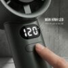 Hình ảnh chi tiết: Quạt Cầm Tay Kachi MK442 – 120 Cấp Độ Gió Tuabin, Màn Hình LED Hiển Thị Pin, Bảo Hành 18 Tháng