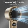 Hình ảnh chi tiết: Quạt Cầm Tay Kachi MK442 – 120 Cấp Độ Gió Tuabin, Màn Hình LED Hiển Thị Pin, Bảo Hành 18 Tháng