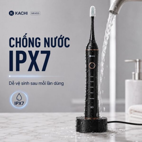 Bàn chải điện Kachi MK455 rung sóng âm dòng cao cấp