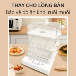 Nồi hấp hơi nước Mishio MK384 3 tầng 24L – 800W