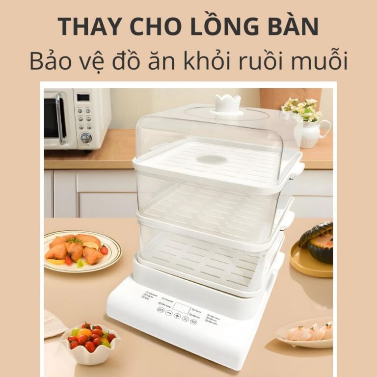 Nồi hấp hơi nước Mishio MK384 3 tầng 24L – 800W