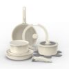 Hình ảnh chi tiết: Bộ Nồi Chảo Đá Gốm Chống Dính Mishio 15 Món (5 Nồi Chảo) MK467- Tay Cầm Tháo Rời Thông Minh, Không Chứa PFAS/PTFE, Tương Thích Mọi Loại Bếp