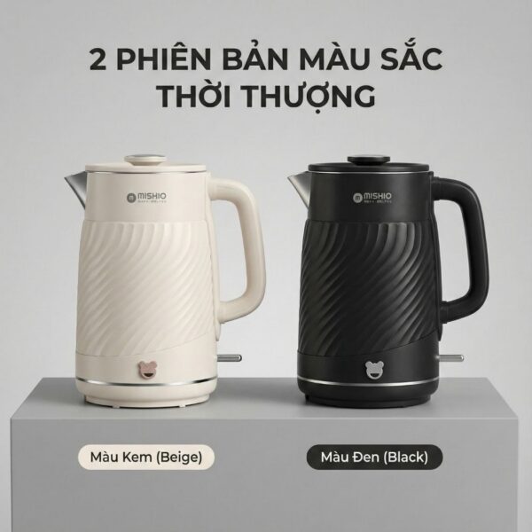Bình Đun có chức năng giữ nhiệt 1.7 Lít Mishio MK385 inox 304