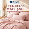 Hình ảnh chi tiết: Bộ Drap Lụa Tencel 100% – Mát Lạnh, Mềm Mịn (Size 1m6/1m8 – Bọc Nệm Dày 20cm) MK445 Kachi