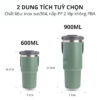Hình ảnh chi tiết: Ly Giữ Nhiệt inox 304 không gỉ sét kèm quai xách và ống hút size 600ml và 900ml MK