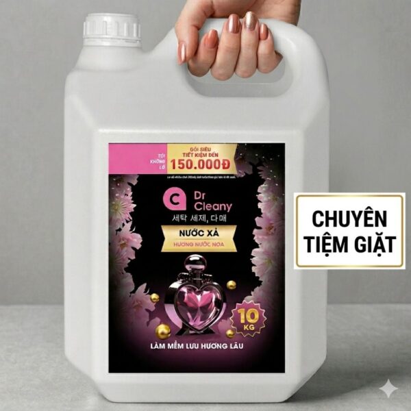 Nước xả Dr Cleany 10KG (Đen) - Lưu Hương Lâu, Mềm Vải | Chuyên Dụng Giặt Ủi MK