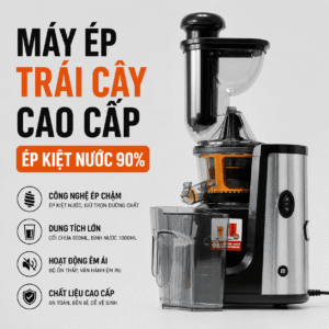 Máy Ép Trái Cây cao cấp Mishio MK313 Slowjuicer motor đồng trọng lượng máy 8.0kg