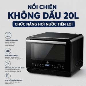 Lò Chiên Không Dầu Kết Hợp Hơi Nước Mishio MK318 20 Lít