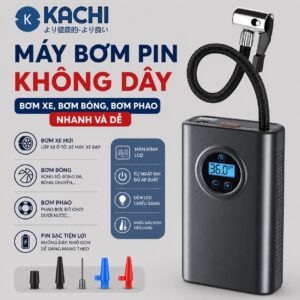 Máy bơm pin Kachi MK374 - Bơm xăm lốp ô tô, xe máy, xe đạp, phao, bóng