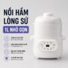 Hình ảnh chi tiết: Nồi nấu chậm lòng sứ 1 Lít Mishio MK383 | Chưng yến , Hầm nhừ vẫn hỗ trợ chế biến món ăn tiện lợi