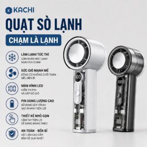Quạt Sò Lạnh Cầm Tay Kachi MK419: Mát Lạnh Tức Thì, Đánh Tan Nóng Bức!
