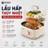 Hình ảnh chi tiết: Nồi lẩu hấp thủy nhiệt Mishio MK382 khay hấp inox 304