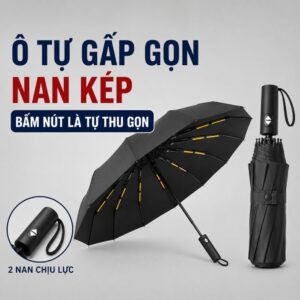 Dù tự gấp gọn 24 nan rộng 110cm chống UV MK376
