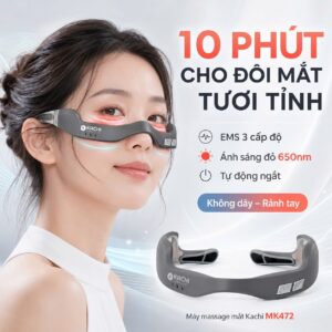 Máy Massage Mắt Kachi MK472: Giải Pháp Công Nghệ Đánh Bay Quầng Thâm và Ánh Sáng Đỏ Tăng Sinh Collagen