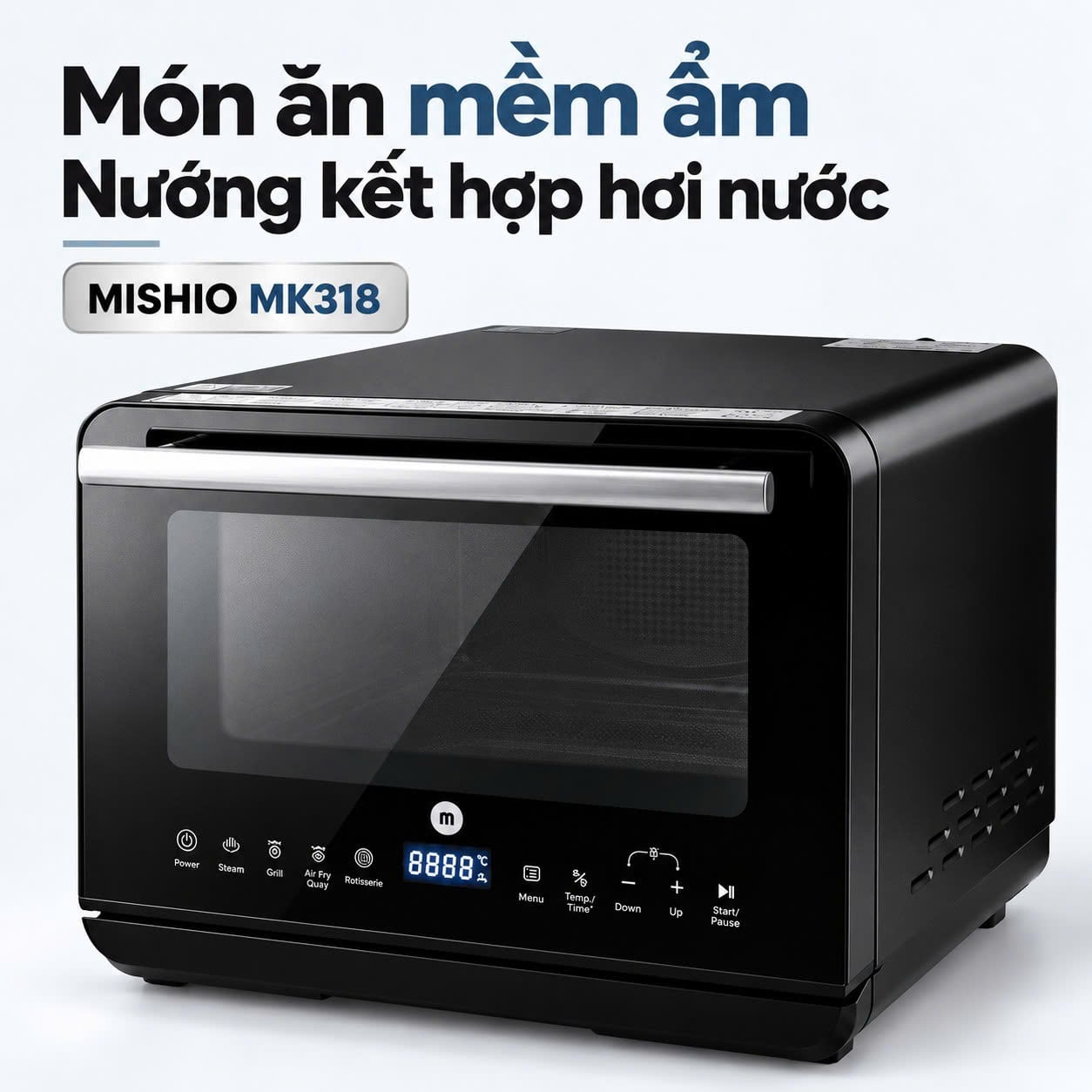 Lò chiên nướng kết hợp hơi nước Mishio MK318 20L