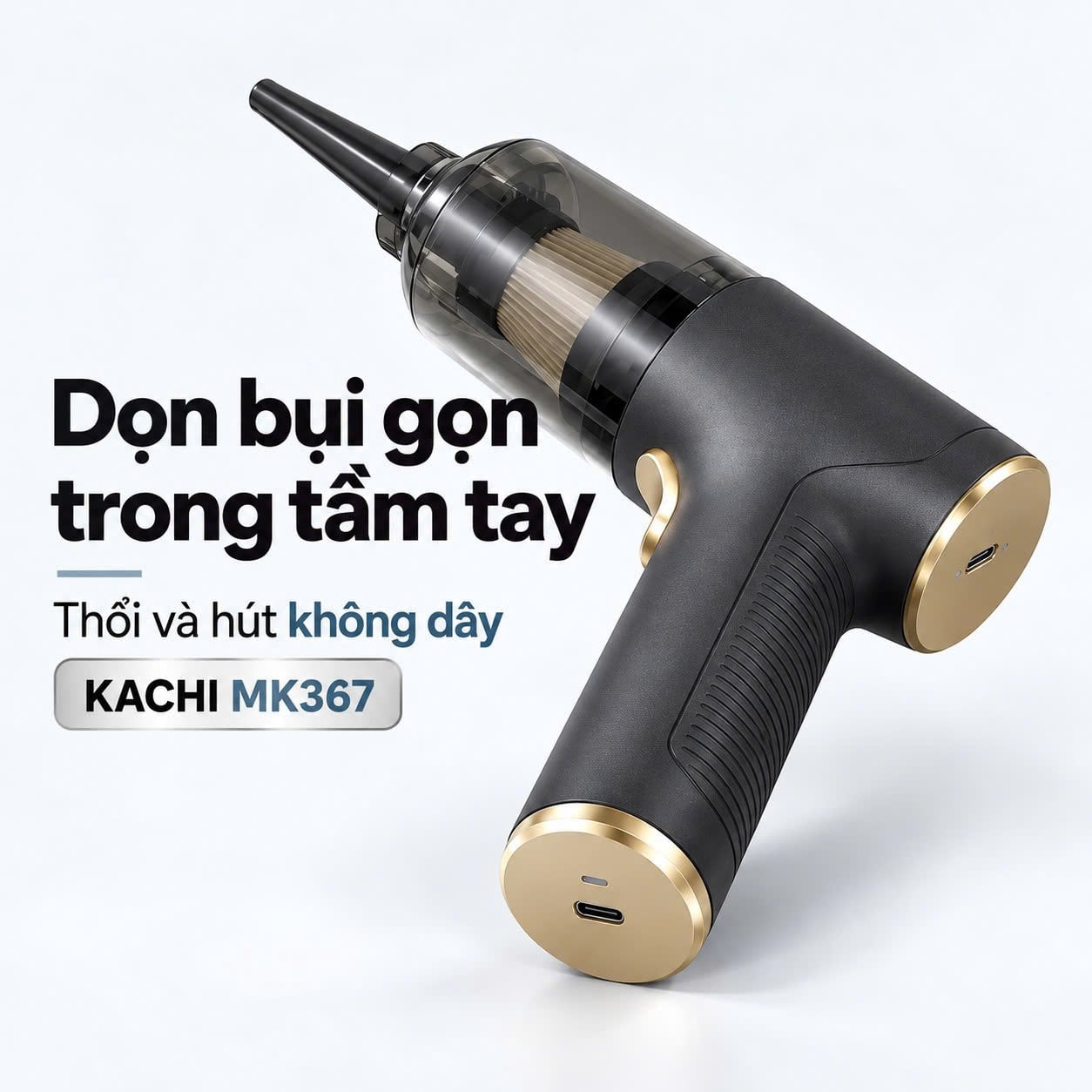 Máy thổi bụi không dây Kachi MK367 – Kèm phụ kiện hút bụi