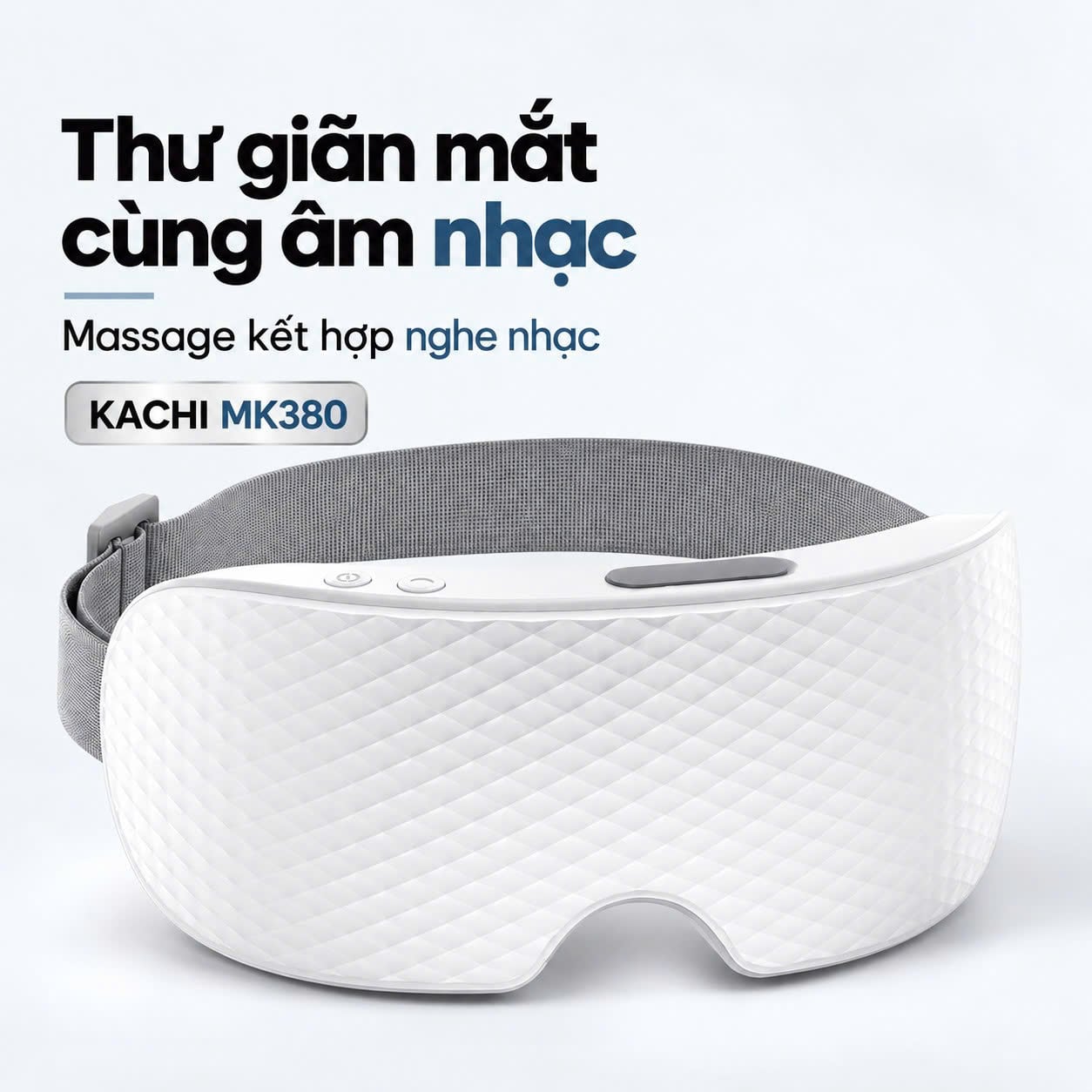 Máy massage mắt Kachi MK380 – 16 đầu rung, phun sương, Bluetooth