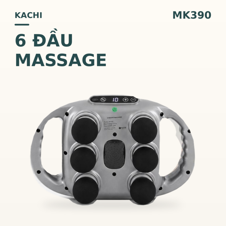 Máy Massage 6 Đầu Rung Kachi MK390 Chạy Pin - Giải Pháp Thư Giãn Tối Ưu Cho Cơ Thể