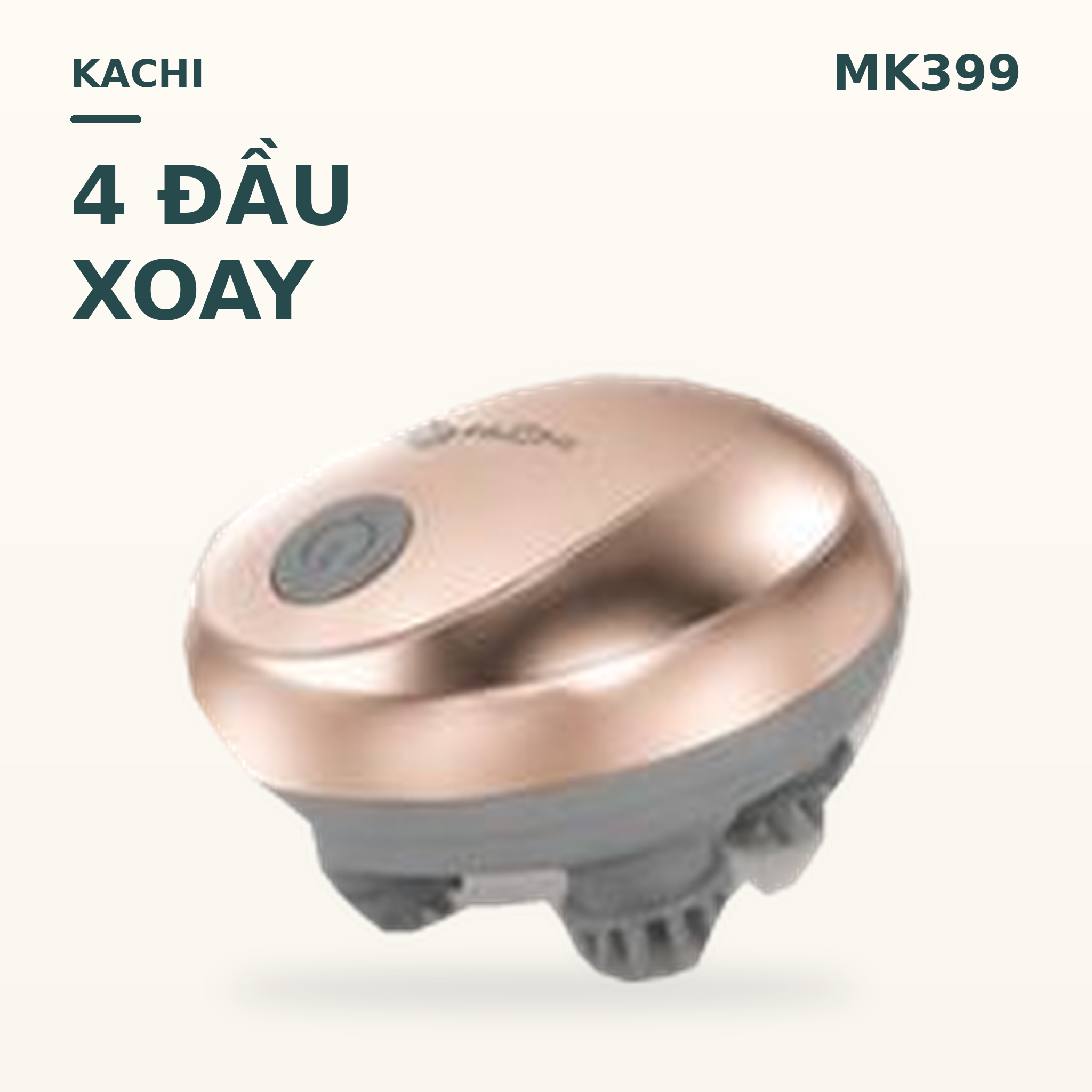 Hình sản phẩm Máy massage đầu Kachi MK399 – 4 đầu xoay, 3 chế độ