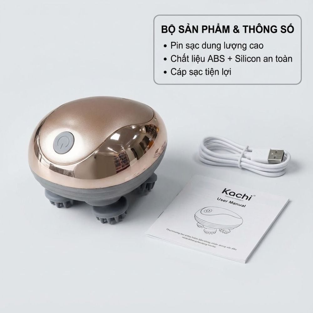Máy massage đầu Kachi MK399 – 4 đầu xoay, 3 chế độ