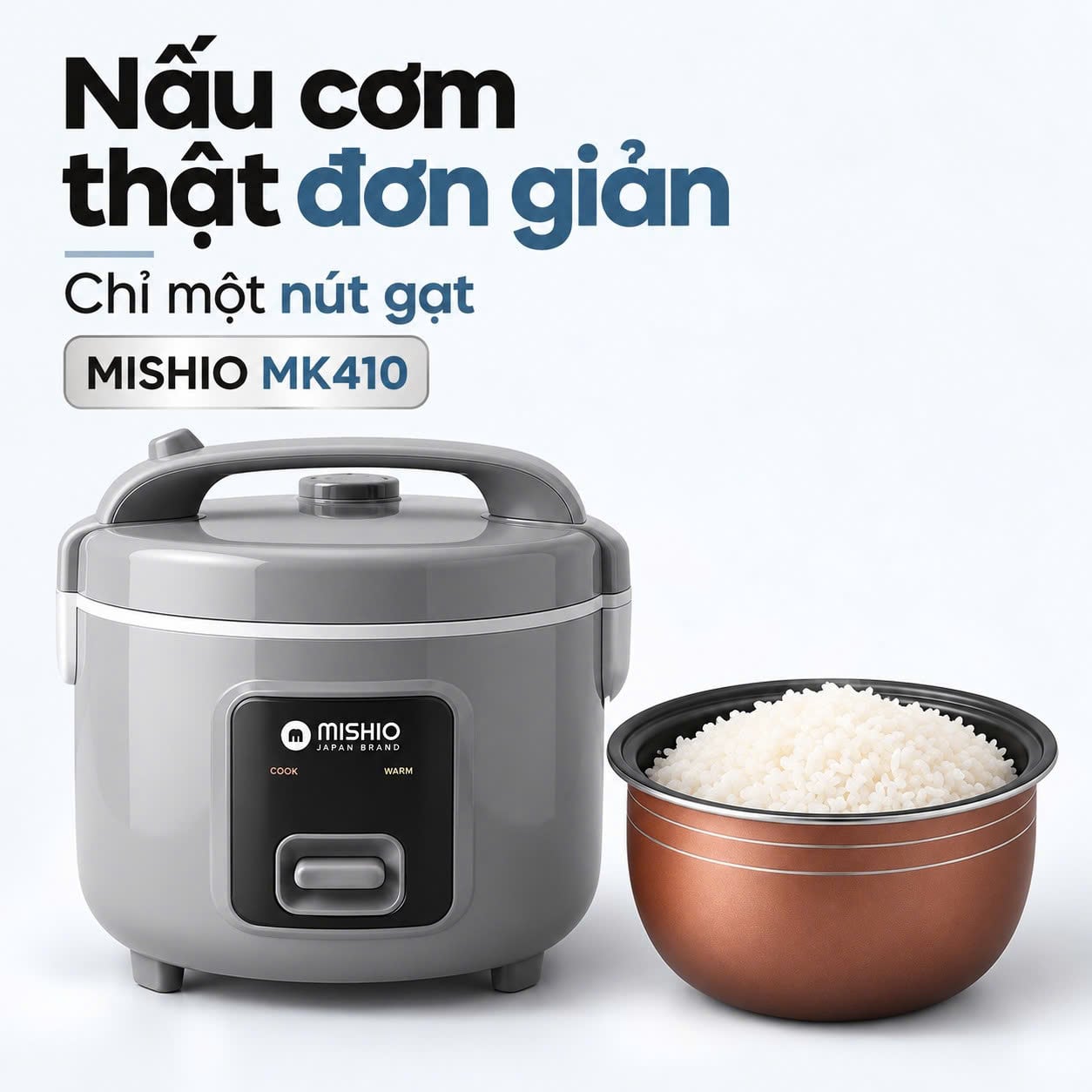 Nồi cơm điện lòng niêu Mishio MK410 1,5L