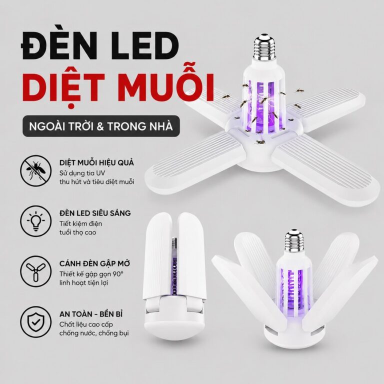 Đèn LED bắt muỗi Kachi MK409 – Đui E27, 85–265V