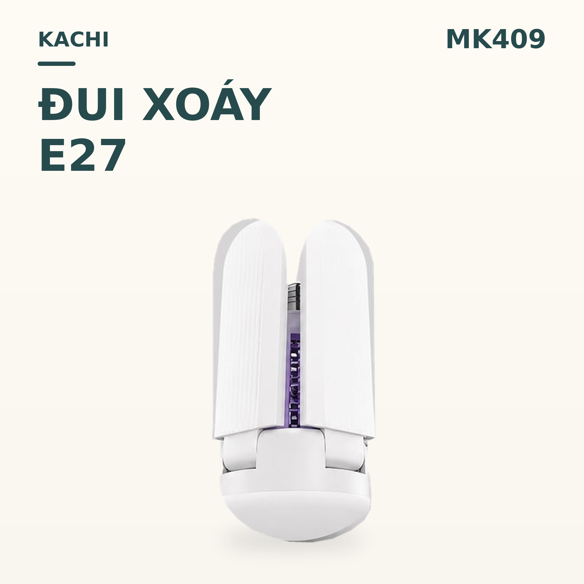 Hình sản phẩm Đèn LED bắt muỗi Kachi MK409 – Đui E27, 85–265V