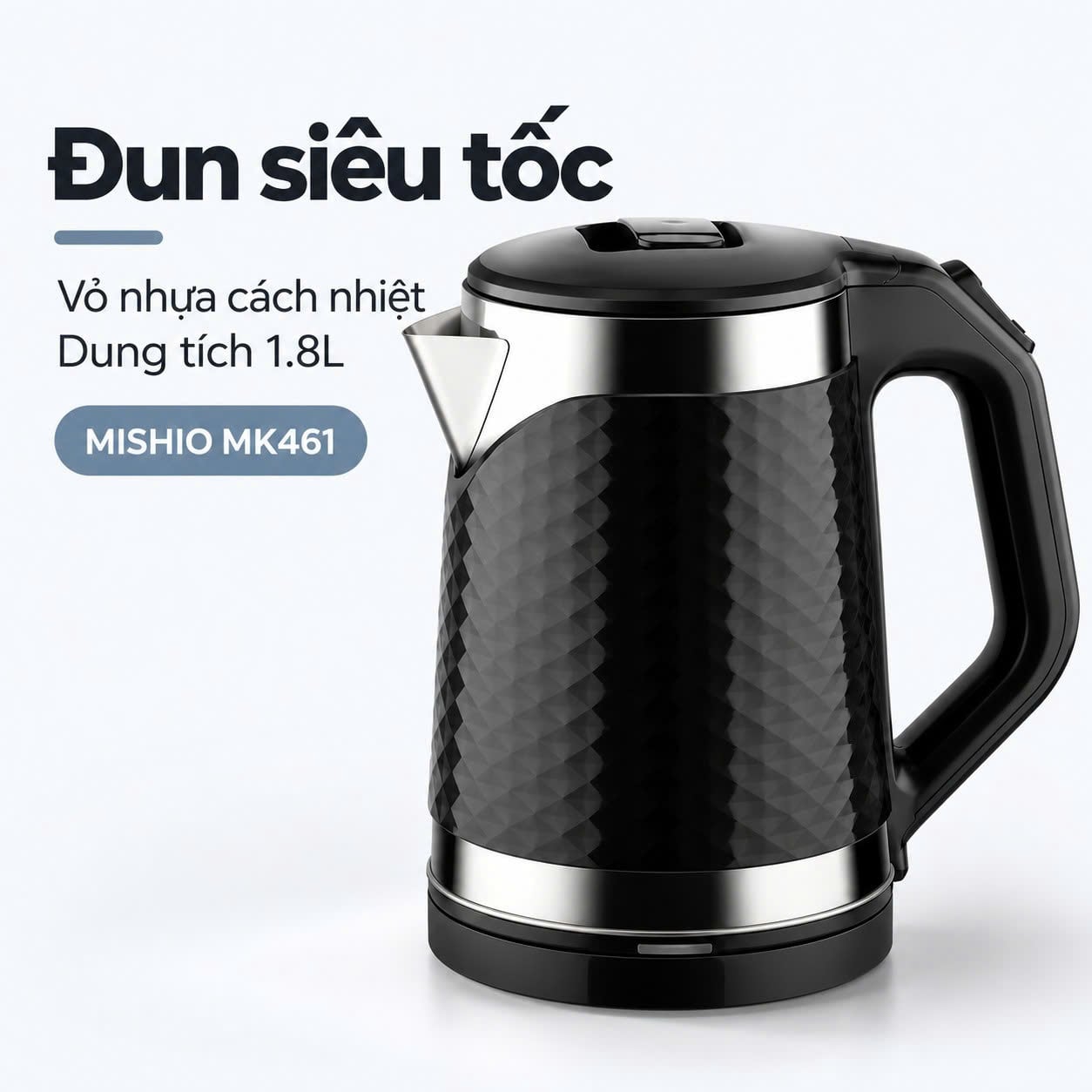 Bình đun siêu tốc Mishio MK403/MK461 1,8L