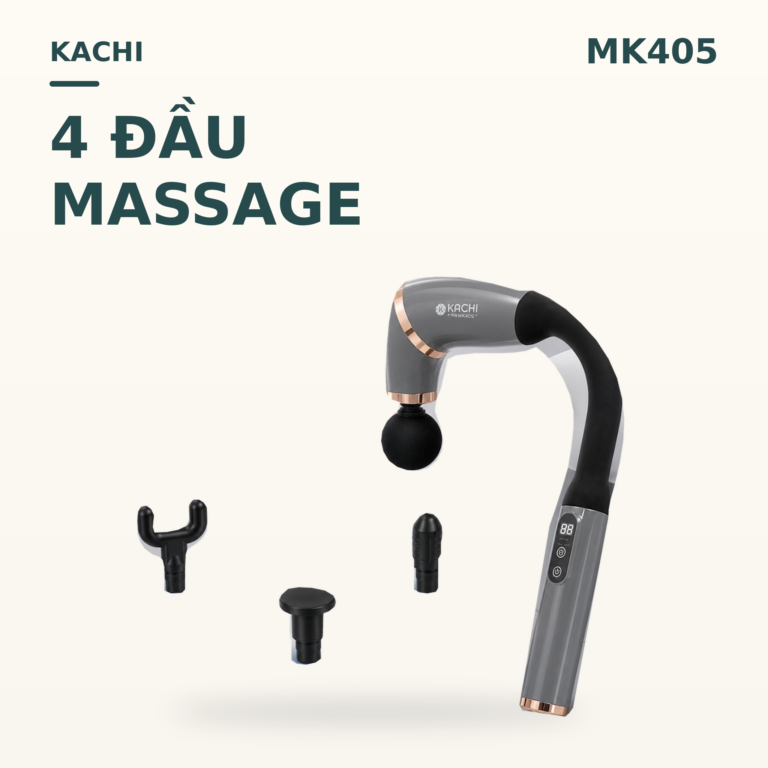 Gậy Massage Kachi MK405 – Súng Massage Cầm Tay Có Tay Nối Dài, Thư Giãn Sâu Từng Nhóm Cơ