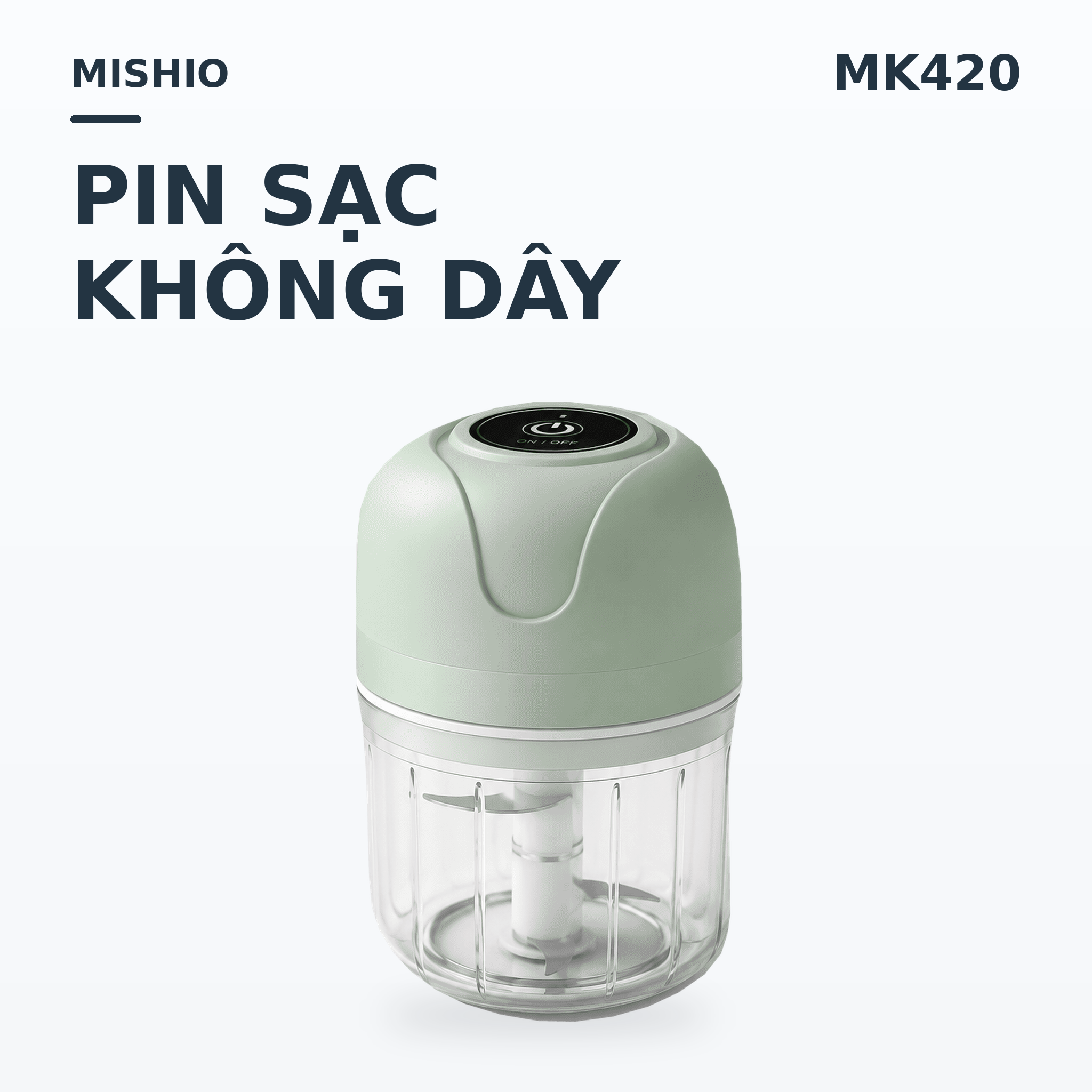 Máy Xay Tỏi Ớt Mini Chạy Pin Mishio MK420
