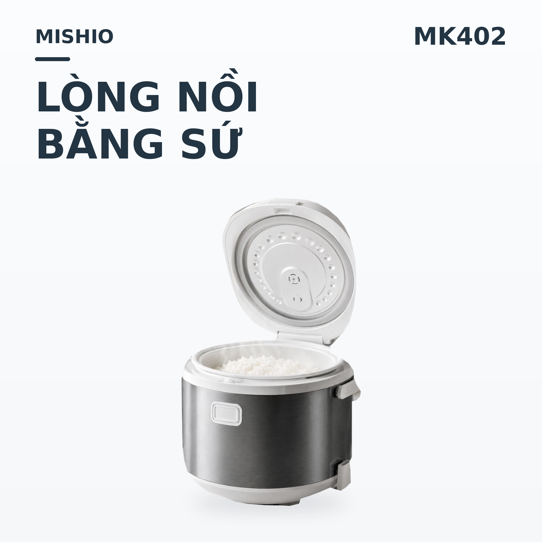 Hình sản phẩm Nồi cơm điện lòng sứ Mishio MK402 1,8L