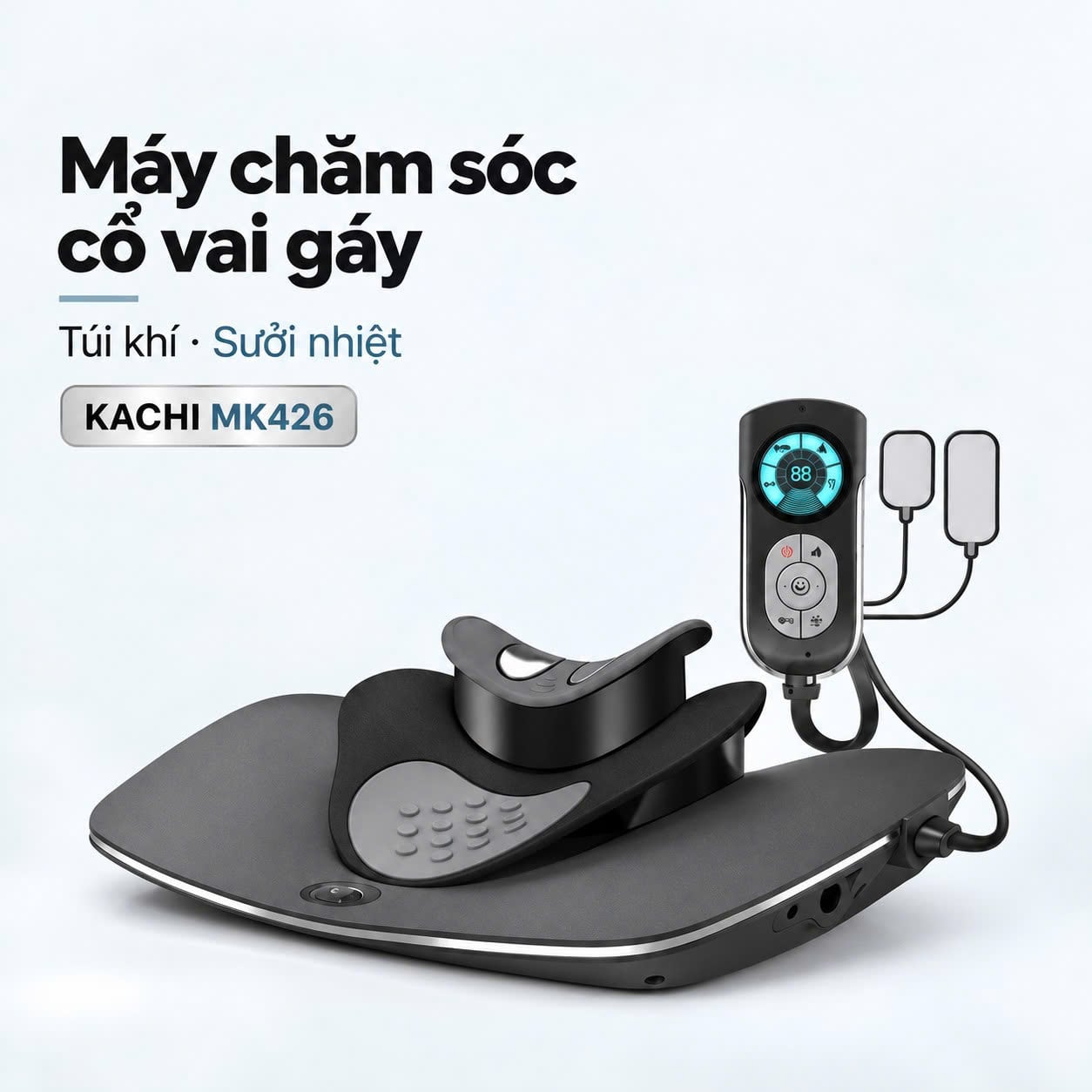 Máy chăm sóc cổ vai gáy Kachi MK426 – Túi khí, nhiệt, xung điện 12W