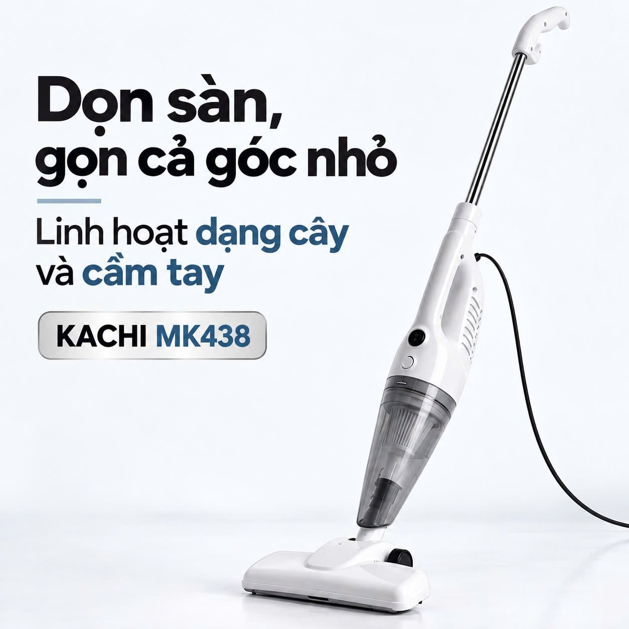 Máy hút bụi Kachi MK438 600W – 16.000Pa, dây 5m